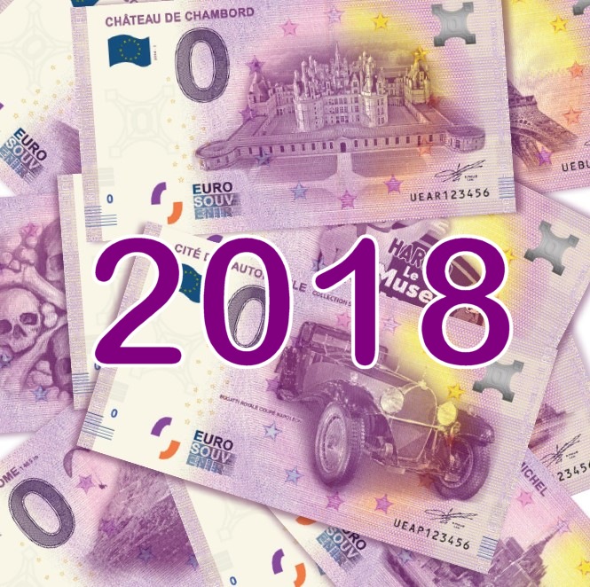 Mise en ligne de 20 nouvelles références de billets 0€ au millésime 2018, dont rares et épuisés !