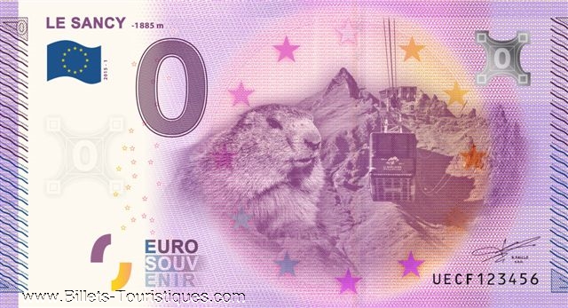Recevez chez vous le billet 0€ Euro Souvenir UECF 2015-1 Le Sancy
