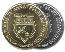 Médaille Souvenir - 25eme Anniversaire Jeunes Sapeurs-Pompiers Donzenac