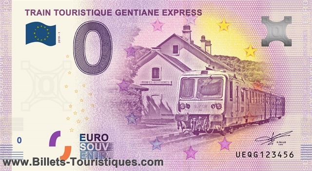 Choix de la numérotation pour le billet Train Touristique Gentiane Express : commandez ici ce billet Euro Souvenir