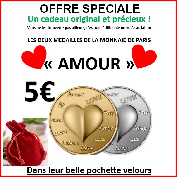 Offre Spéciale : Médaille Monnaie de Paris "Amour" - pochette offerte
