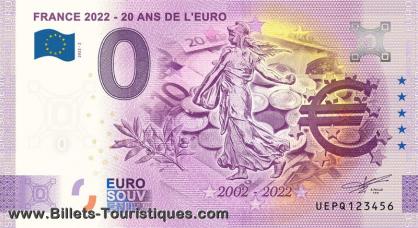 UEPQ 2022-2 FRANCE 2022 - 20 ANS DE L'EURO
