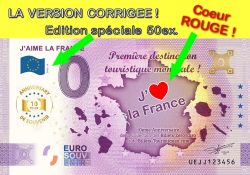 J'aime la France ! "Coeur ROUGE" 50ex. - La version corrigée ! - UEJJ 2025-8