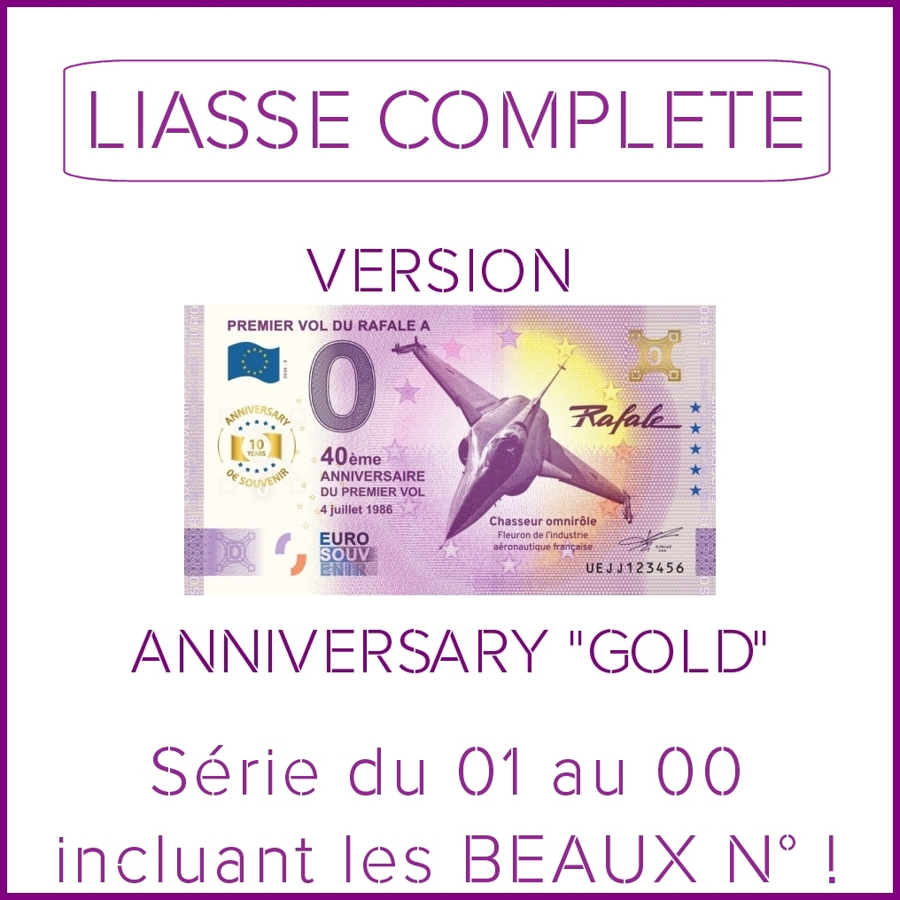 LIASSE COMPLETE – PREMIER VOL DU RAFALE A – 4 JUILLET 1986 – UEJJ 2025-9 – Version « Anniversary GOLD »