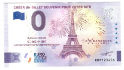 CREER UN BILLET SOUVENIR POUR VOTRE SITE - EBM123456 - Le dernier exemplaire