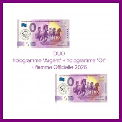 DUO Hologramme "Argent" + "Or" + Flamme - LA PLUS NOBLE ET PLUS BELLE CONQUETE DE L'HOMME - UEJJ 2026-10