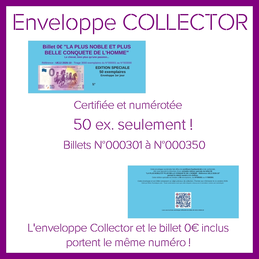 Enveloppe COLLECTOR "1er jour" 50ex. - LA PLUS NOBLE ET PLUS BELLE CONQUETE DE L'HOMME - UEJJ 2026-10